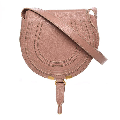 Chloe Grained Calfskin Small Marcie Saddle Bag Anemone Pink 1 of 20