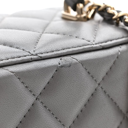 Chanel Lambskin Quilted Small Top Handle Vanity Case With Chain Dark Grey 11 of 12