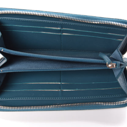 Chanel Lambskin Quilted Large Gusset Zip Around Wallet Turquoise 5 of 15