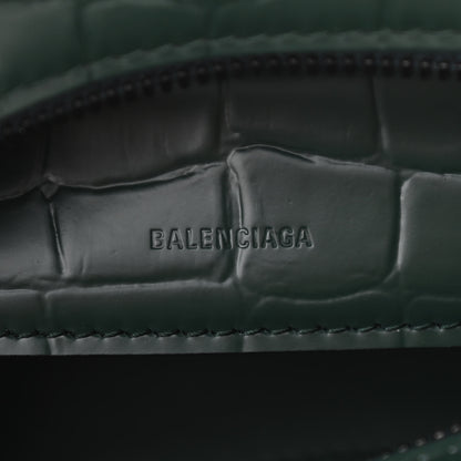 Balenciaga Semi Shiny Calfskin Crocodile Embossed Neo Classic Black Hardware Nano City Crossbody Forest Green 6 of 10