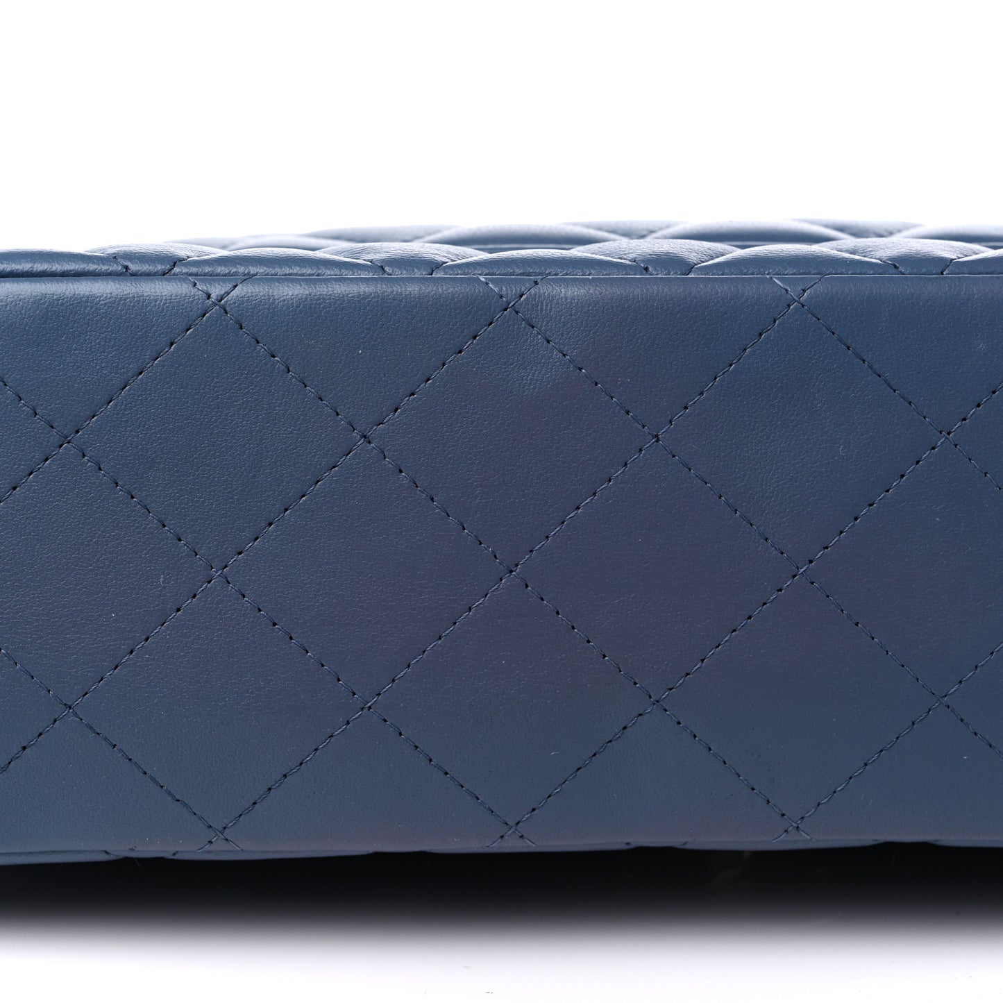 Lambskin Quilted Maxi Double Flap Blue
