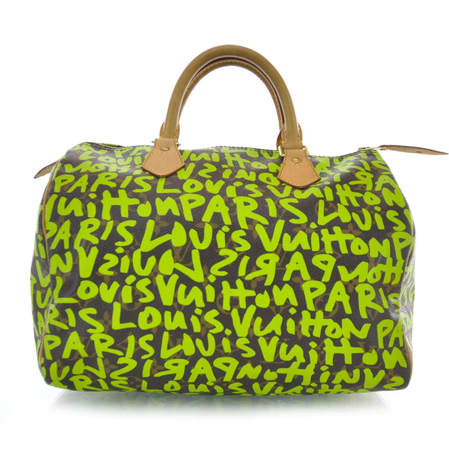 Louis Vuitton Monogram Graffiti Speedy 30 Green 1 of 7