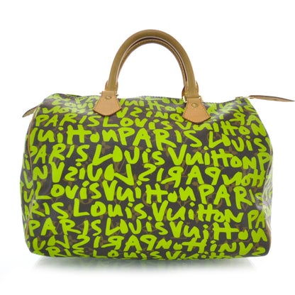 Louis Vuitton Monogram Graffiti Speedy 30 Green 1 of 7