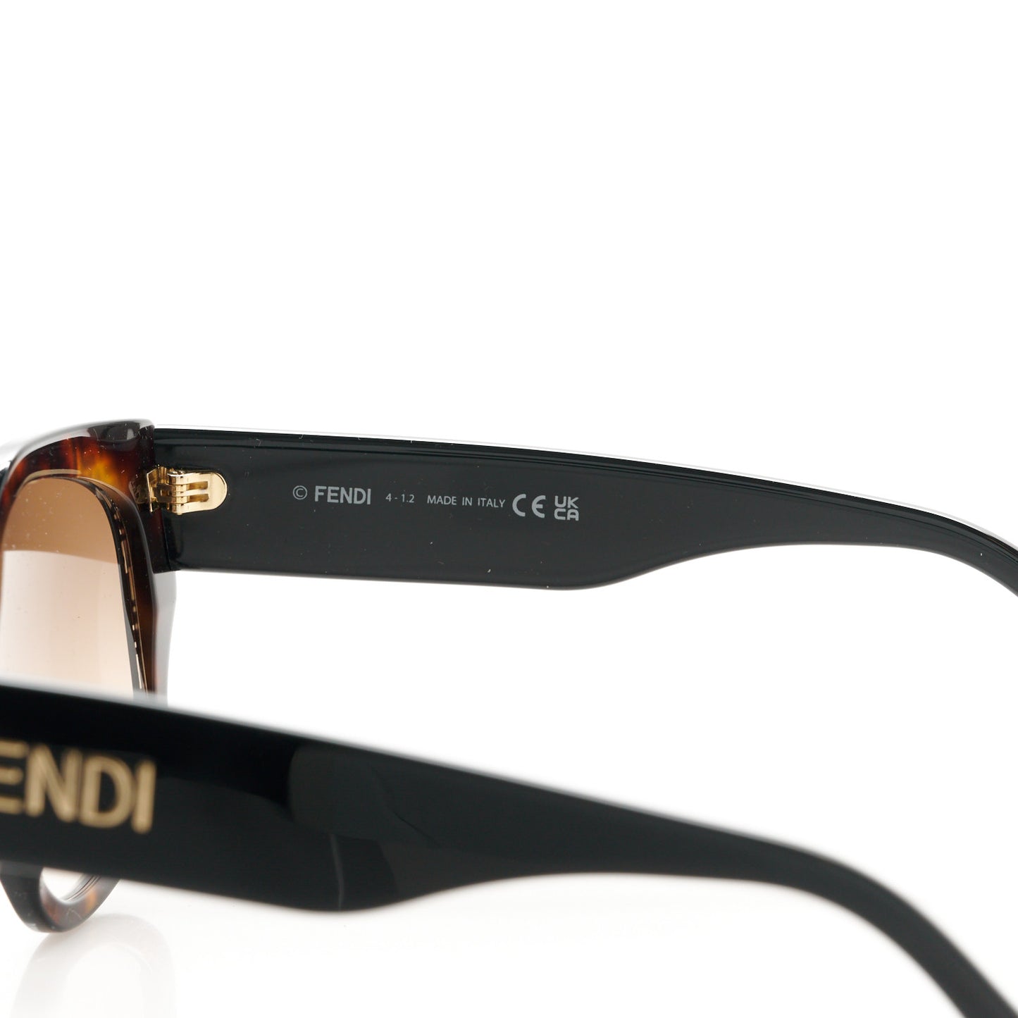 Acetate FF Fendi Butterfly Sunglasses FE40017I Havana