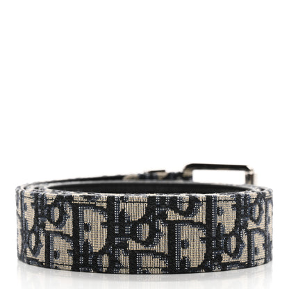 Christian Dior Oblique 35mm Belt 90 36 Beige Black 2 of 7