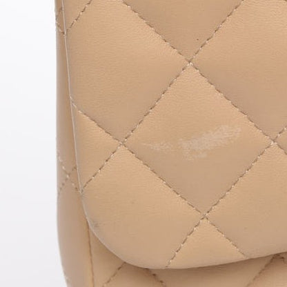 Chanel Lambskin Quilted Jumbo Double Flap Beige Clair 13 of 14