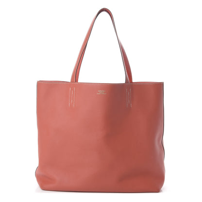 Hermes Sikkim Taurillon Clemence Double Sens 36 Reversible Tote Crevette 1 of 9