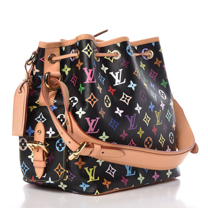 Louis Vuitton Monogram Multicolor Petit Noe Black 3 of 11