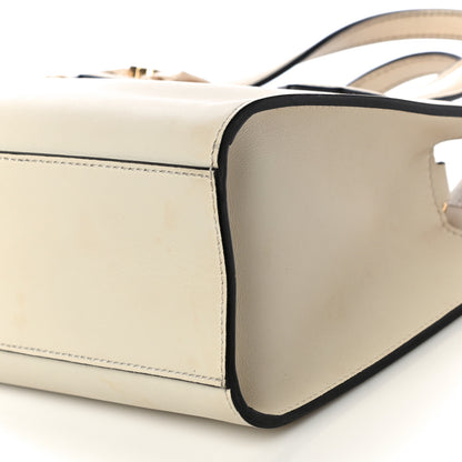 Gucci Calfskin Marmont Ribbon Top Handle Bag White 11 of 12