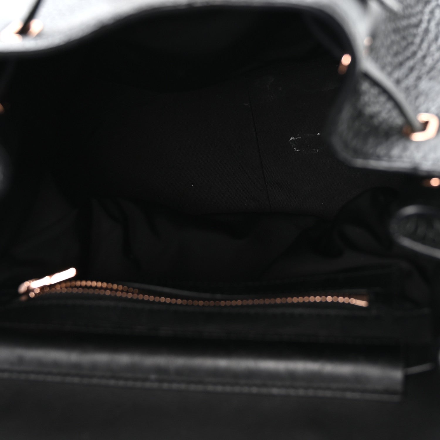 Alexander Wang Pebbled Calfskin Prisma Skeletal Backpack Black Rose Gold Hardware 5 of 11