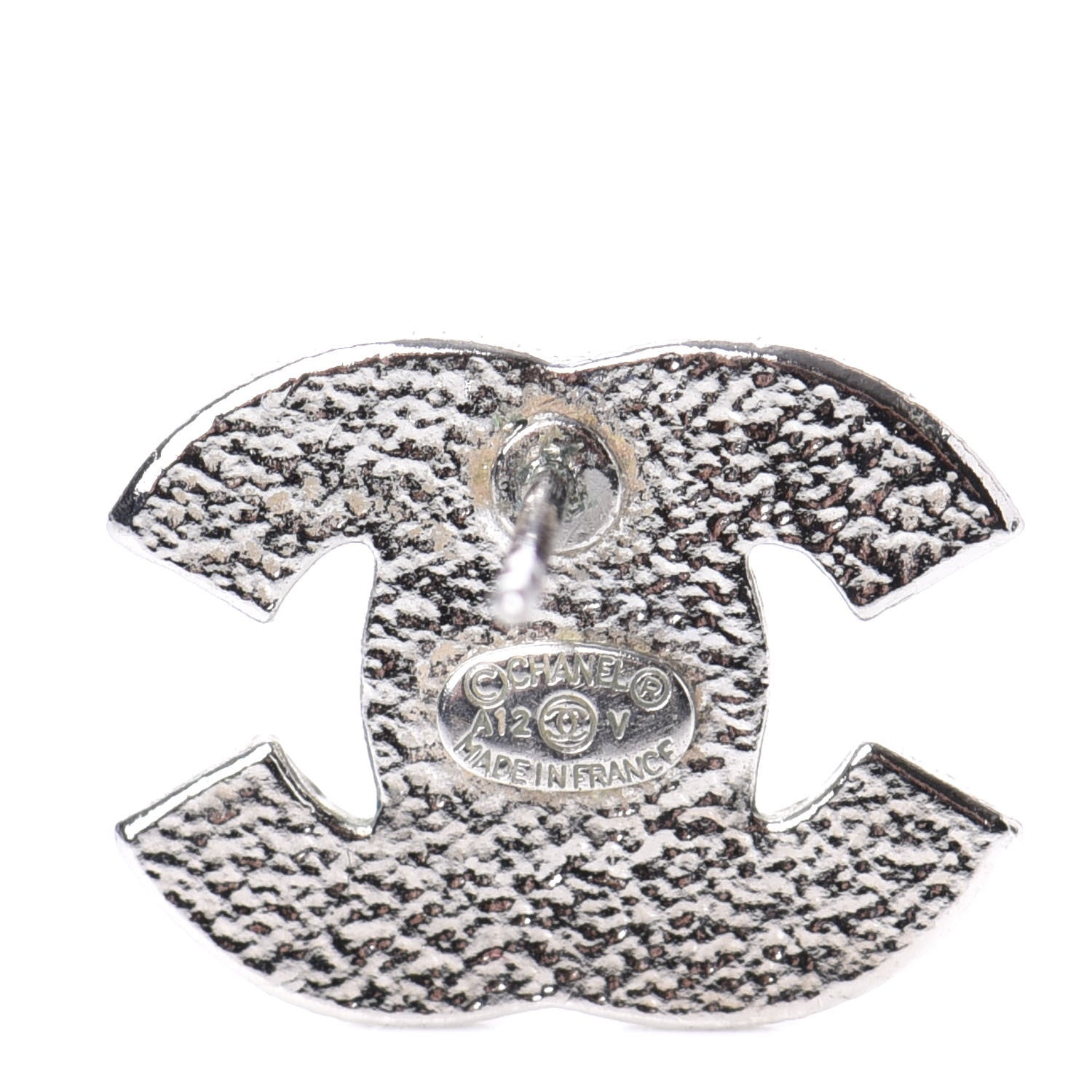Chanel Crystal CC Earrings Silver 3 of 5