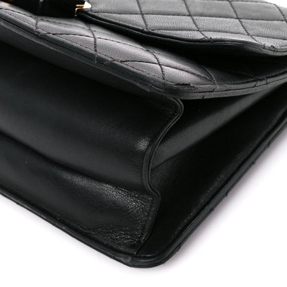 Chanel Sheepskin Quilted Large Beauty Lock Flap Black 11 of 11