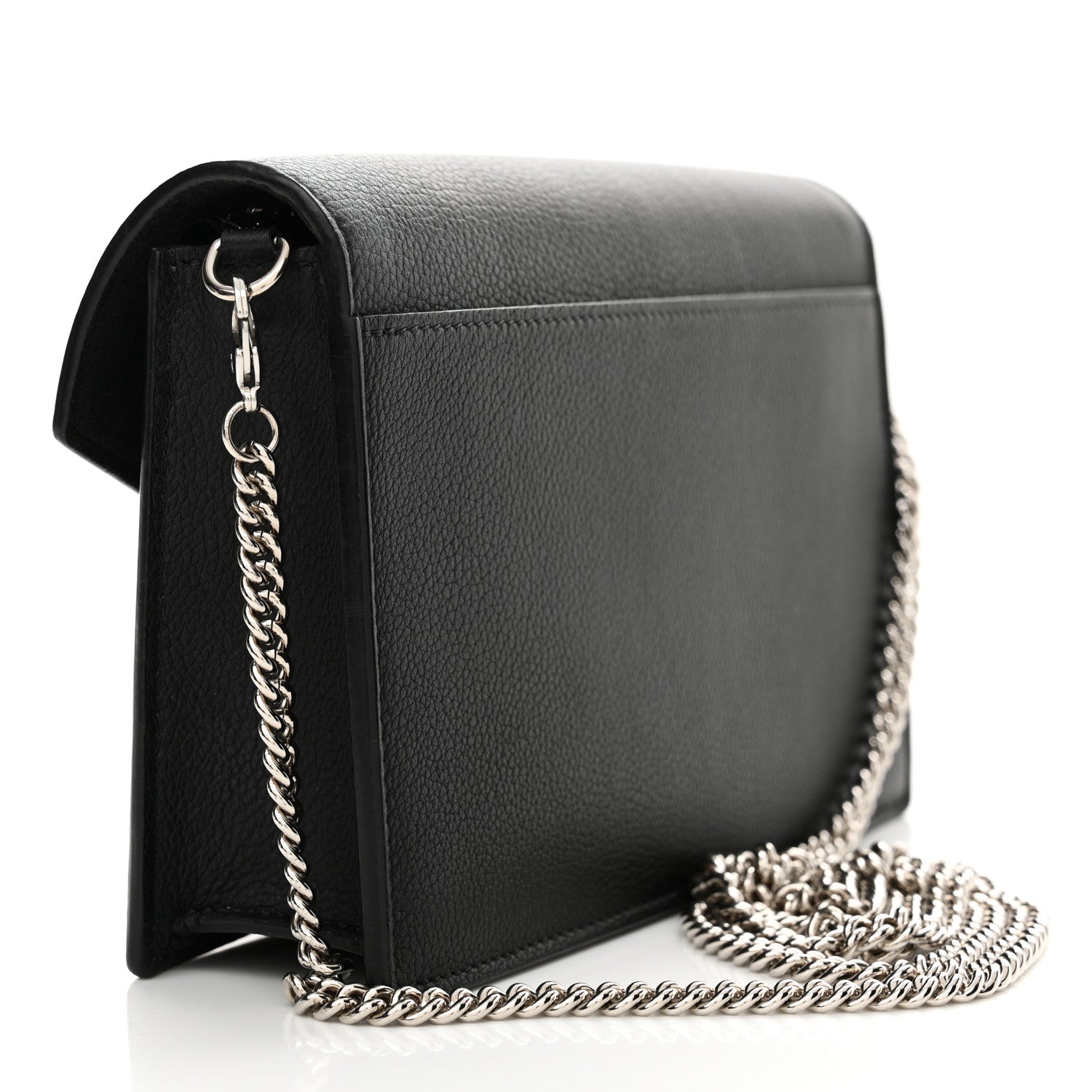 Louis Vuitton Soft Calfskin My Lockme Chain Pochette Black 3 of 10