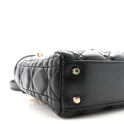 Christian Dior Lambskin Cannage Mini Lady Dior Black 9 of 10