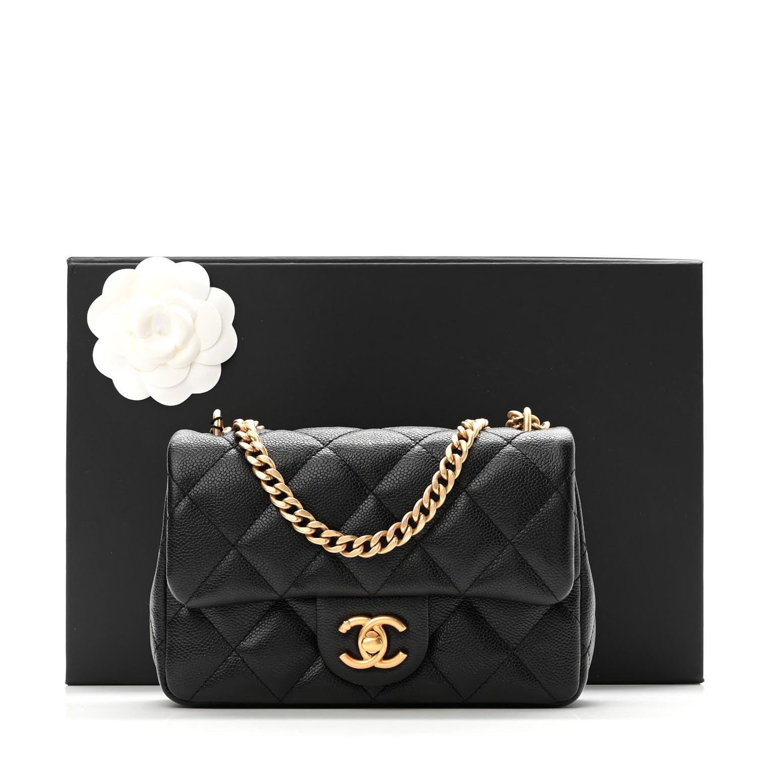Chanel Caviar Quilted Mini Sweetheart Rectangular Flap Black 10 of 10