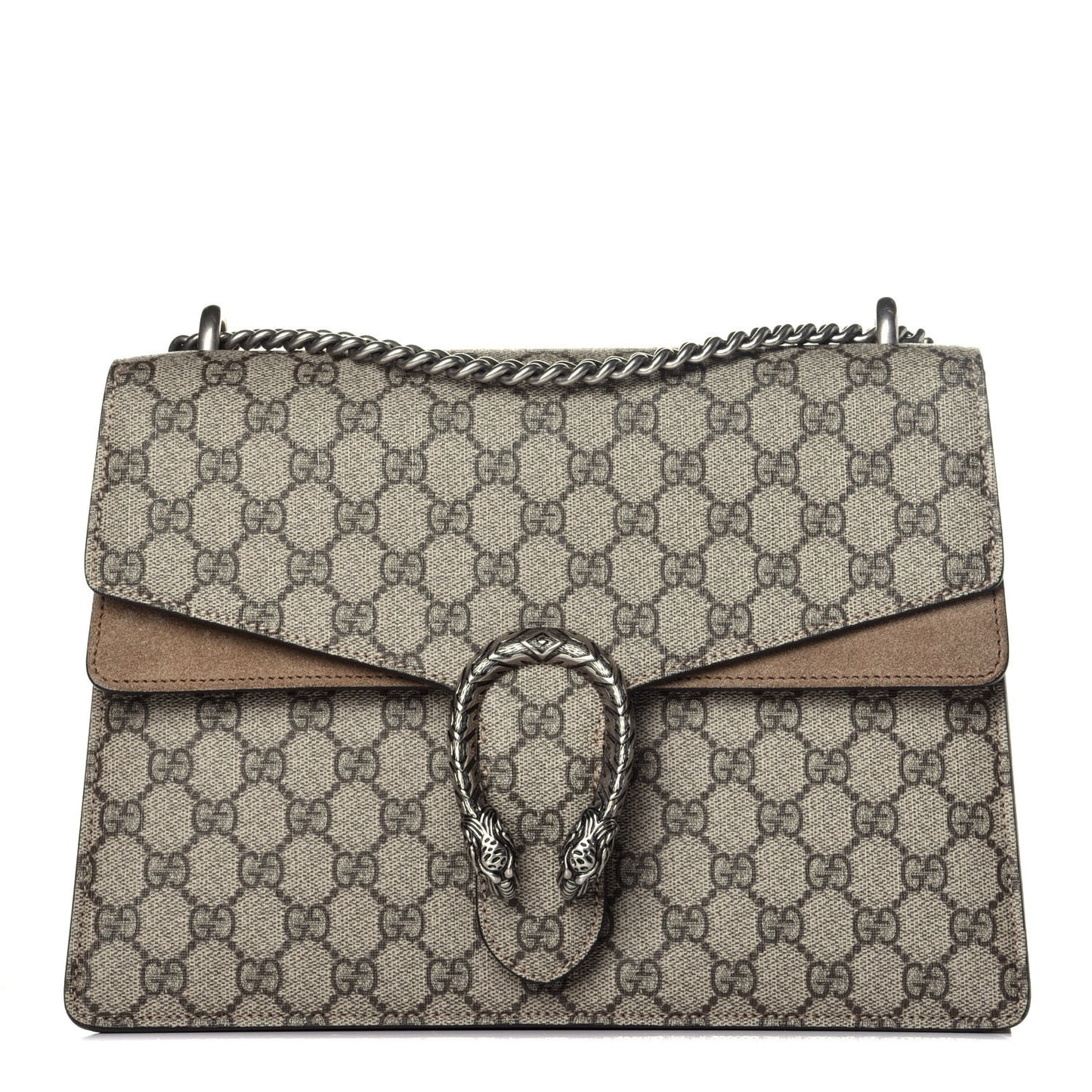GG Supreme Monogram Medium Dionysus Shoulder Bag Taupe