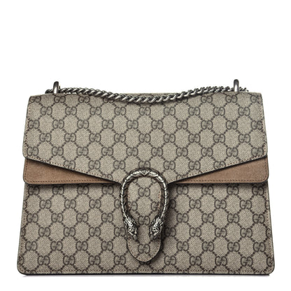 Gucci GG Supreme Monogram Medium Dionysus Shoulder Bag Taupe 1 of 10