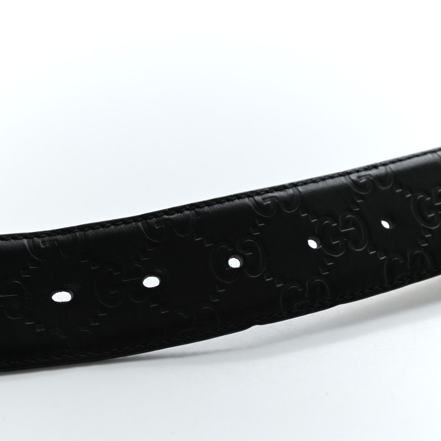 Guccissima Signature Interlocking G 40mm Belt 105 42 Black