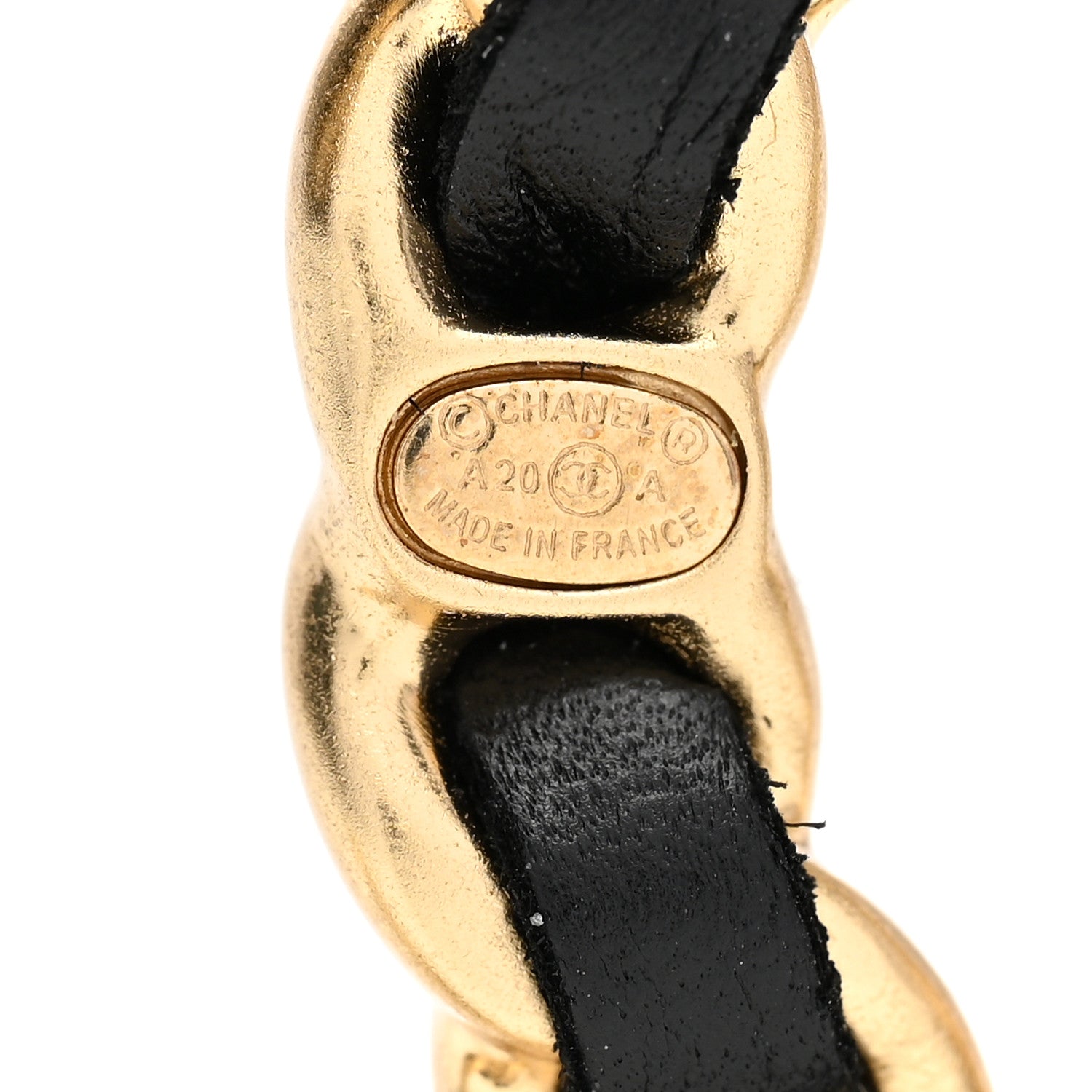 Chanel Lambskin Chain CC Camellia Brooch Black Gold 4 of 4