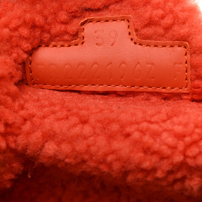 Hermes Woolskin Womens Chypre Sandals 39 Orange 7 of 11