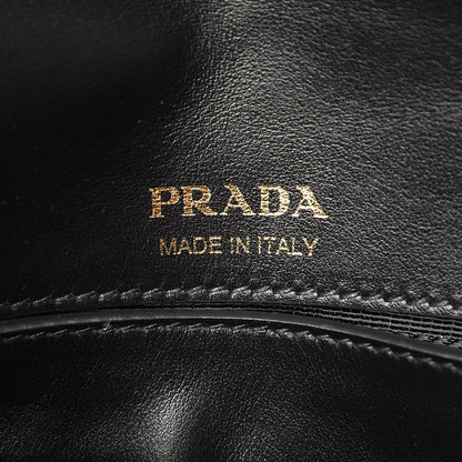Prada Velluto Impuntu Corsaire Bag Black 6 of 6