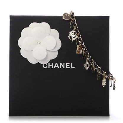 Chanel Lambskin Crystal CC Logo Charming Choker Gold Black 6 of 6