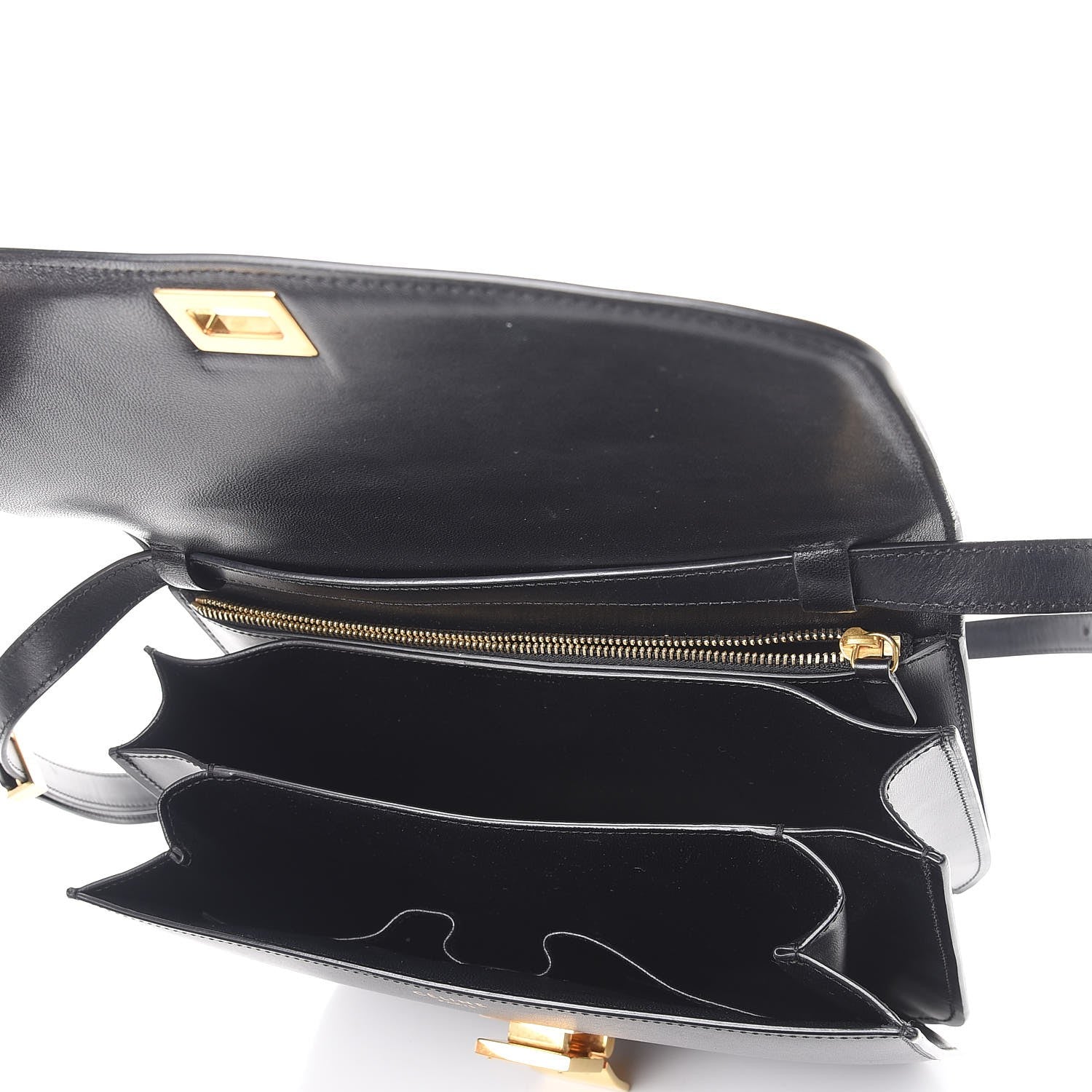 Celine Box Calfskin Medium Classic Box Flap Bag Black 5 of 13