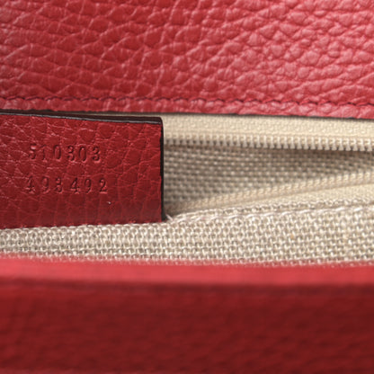 Gucci Dollar Calfskin Interlocking G Shoulder Bag Red 7 of 12
