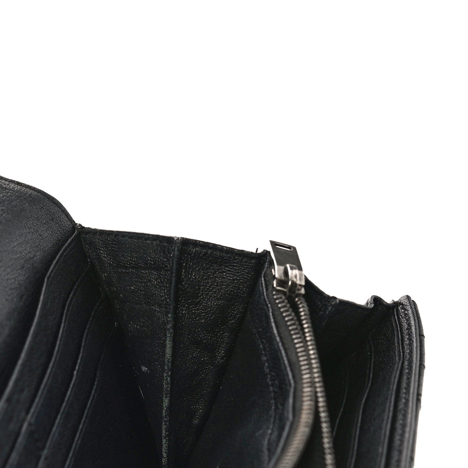 Saint Laurent Lambskin Mixed Matelasse Quilted Large Monogram Envelope Wallet Black 13 of 16