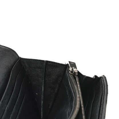 Saint Laurent Lambskin Mixed Matelasse Quilted Large Monogram Envelope Wallet Black 13 of 16