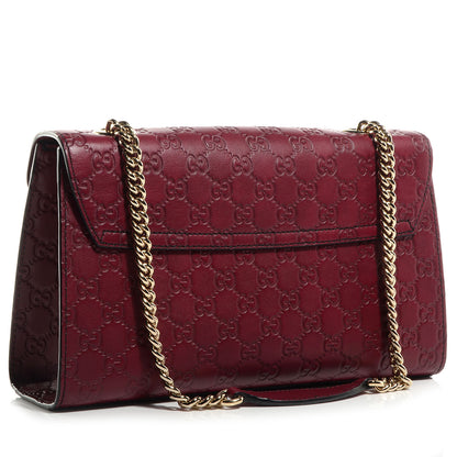 Gucci Soft Guccissima Medium Emily Chain Shoulder Bag Classic Ruby 3 of 8