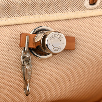 Hermes Toile Vache Calfskin Herbag 30 PM Backpack Natural 6 of 16
