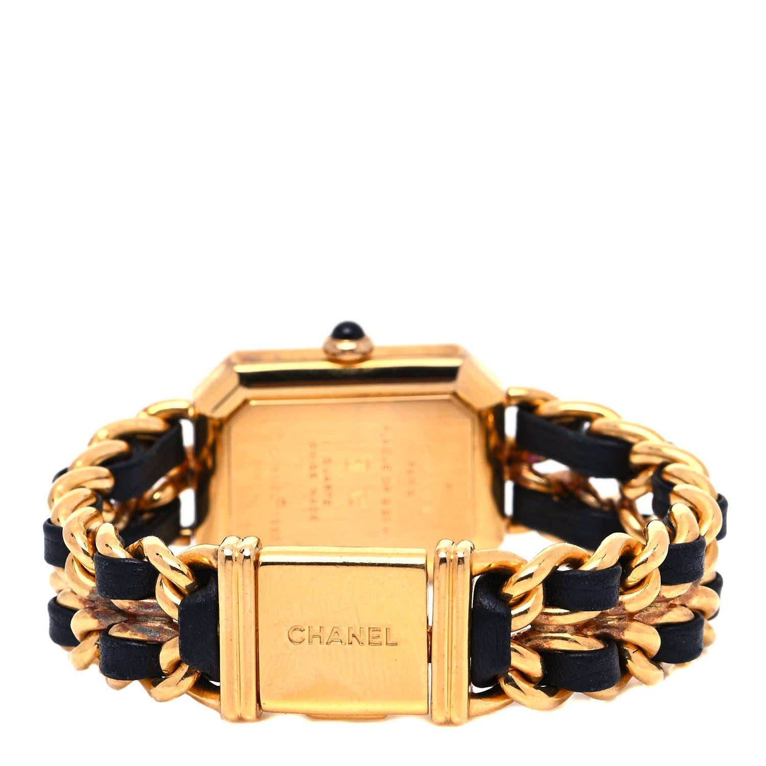 Chanel Stainless Steel Lambskin 20mm Chain Premiere Quartz Watch Gold M 3 of 5