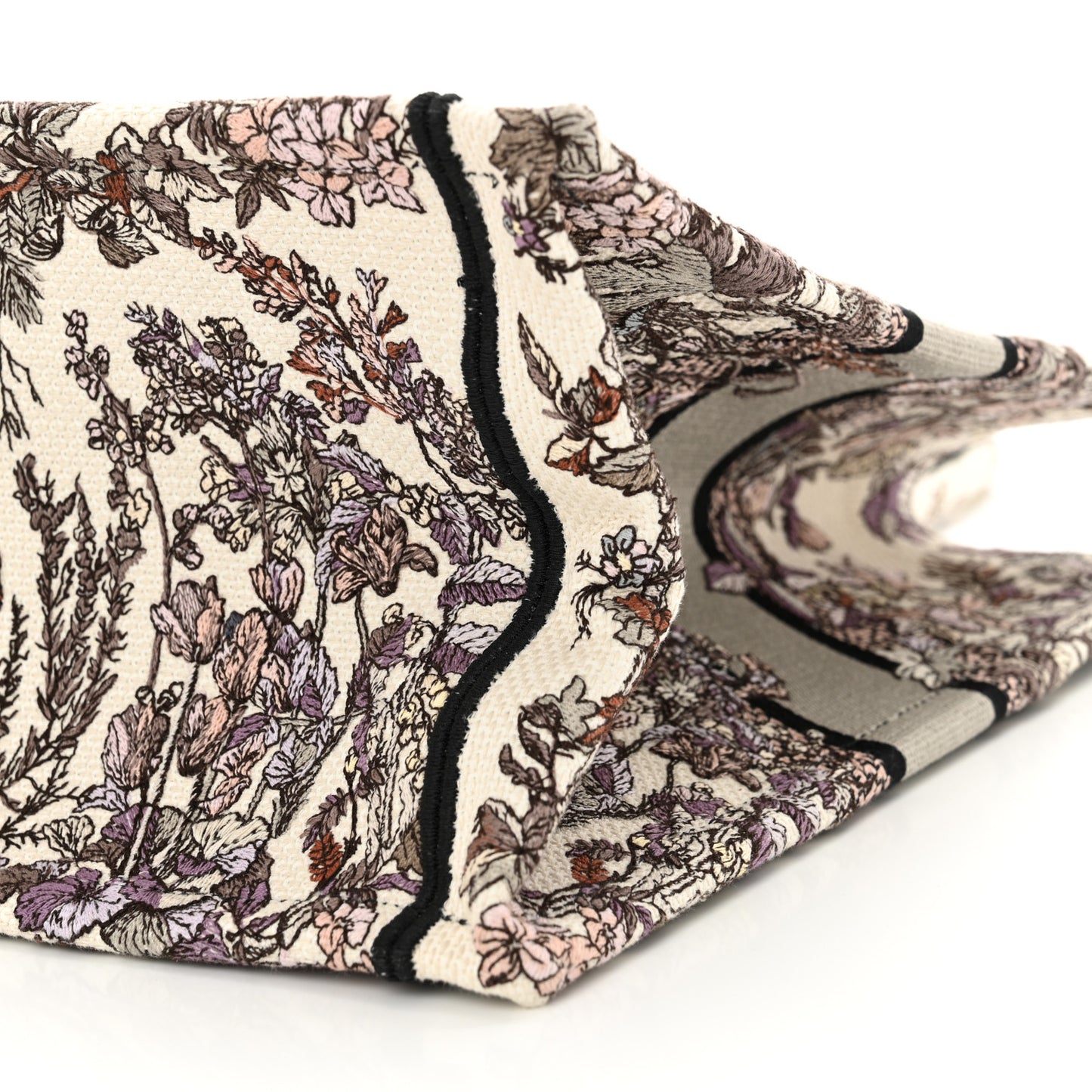 Canvas Embroidered Medium 4 Saisons Hiver Soleil Book Tote Multicolor