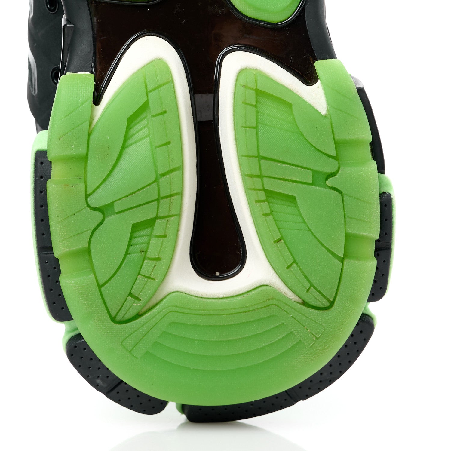 Balenciaga Mesh Nubuck Effect Fabric Glow in the Dark Womens Track Sneakers 37 Black Glow 7 of 9