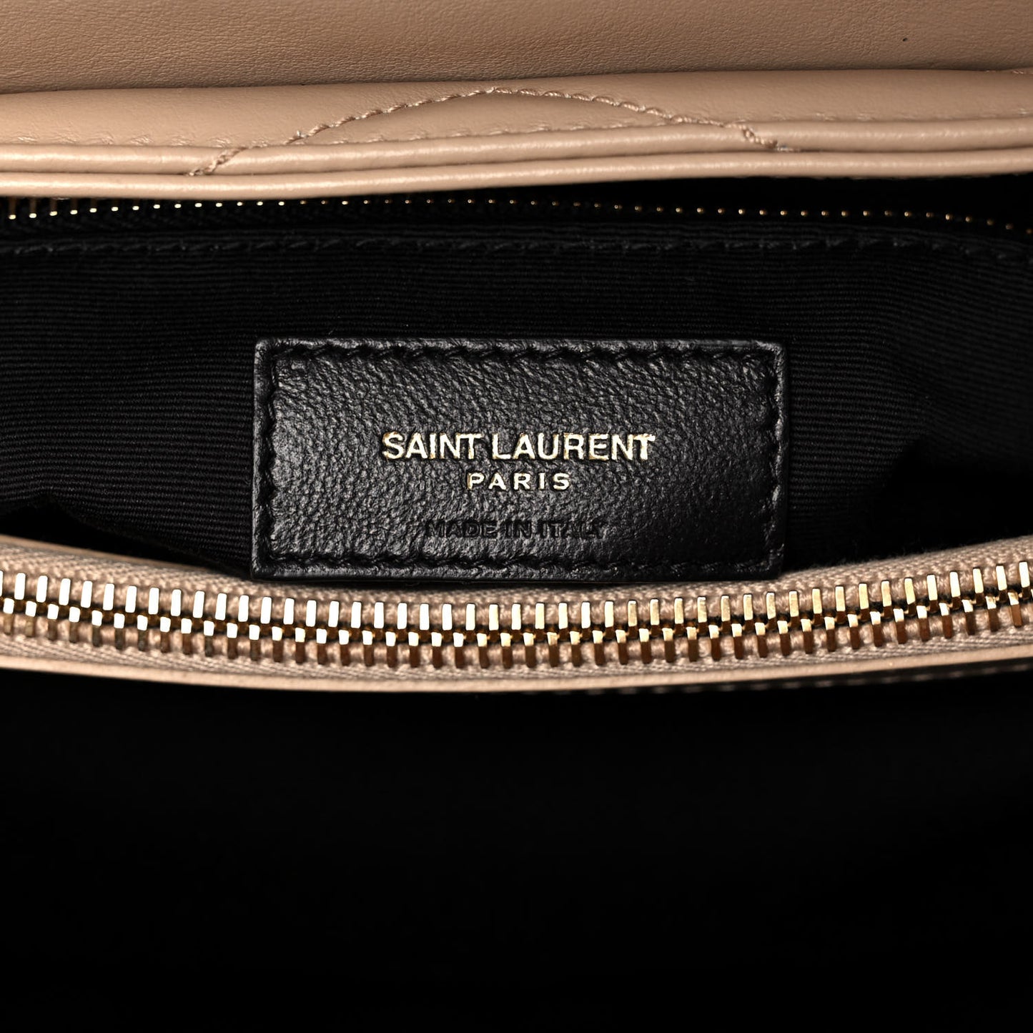 Calfskin Y Quilted Monogram Medium Loulou Chain Satchel Dark Beige