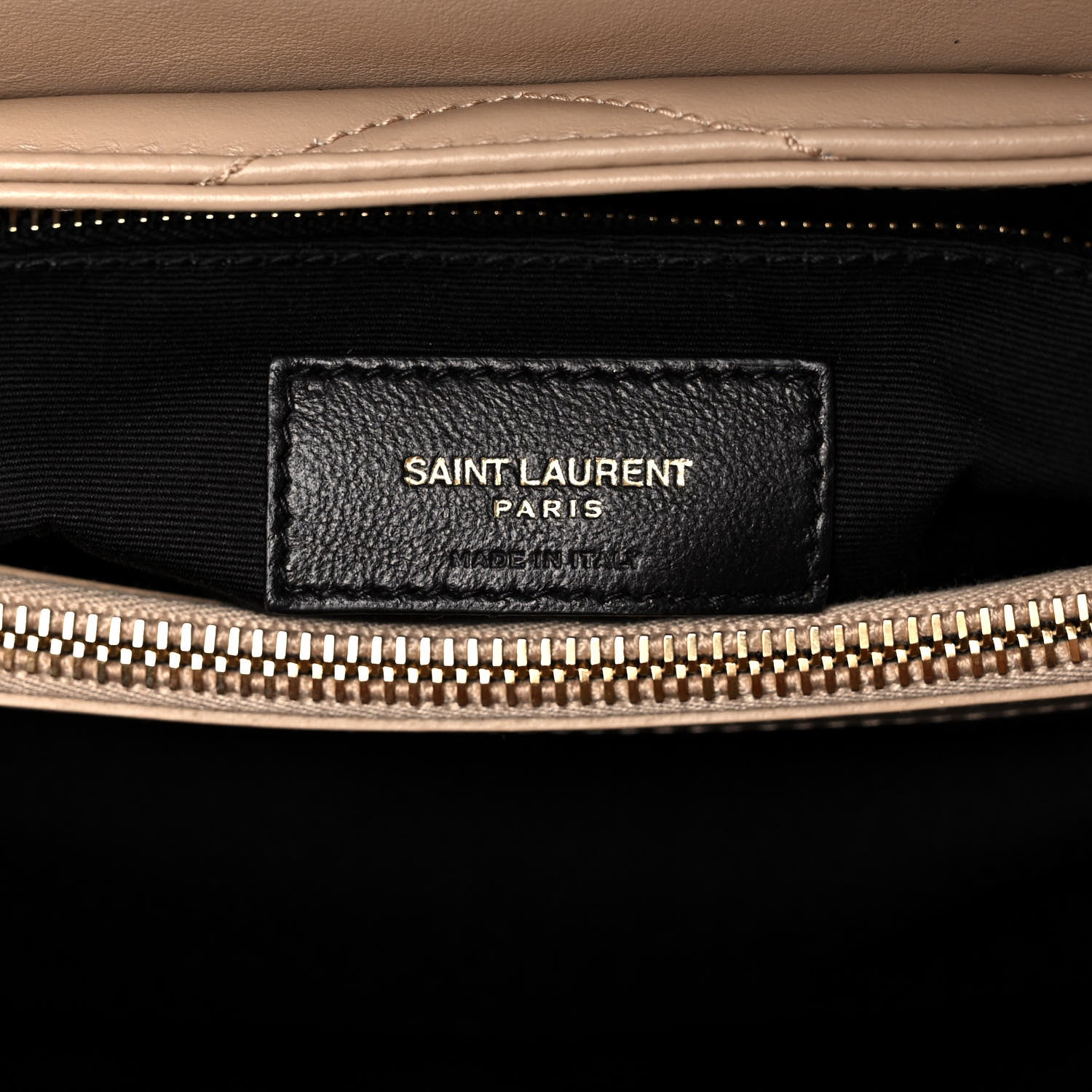 Saint Laurent Calfskin Y Quilted Monogram Medium Loulou Chain Satchel Dark Beige 11 of 14