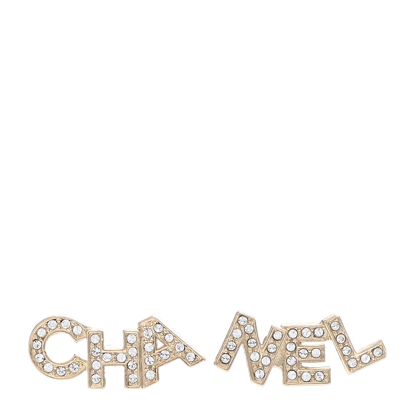 Crystal Pearl Signature Stud Earrings Gold