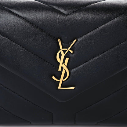 Saint Laurent Calfskin Y Quilted Monogram Toy Loulou Crossbody Bag Black 8 of 13