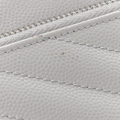Saint Laurent Grain De Poudre Matelasse Chevron Monogram Envelope Chain Wallet Souris 12 of 16