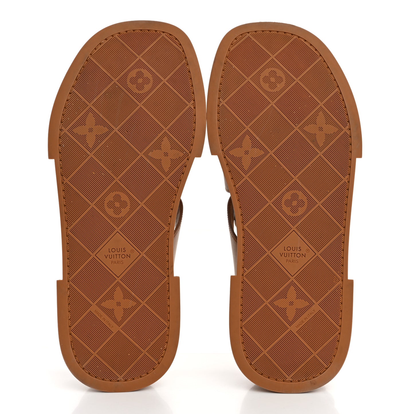Calfskin Maya Flatform Sandals 38 Cognac
