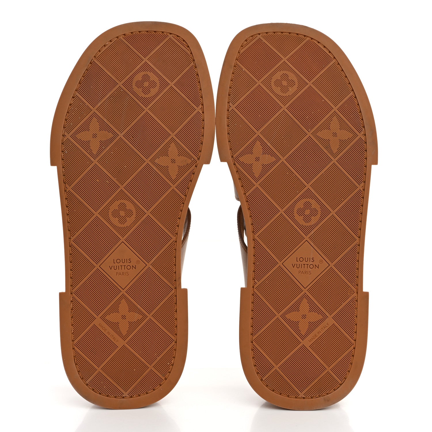 Louis Vuitton Calfskin Maya Flatform Sandals 38 Cognac 6 of 12