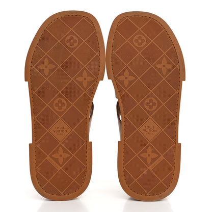 Louis Vuitton Calfskin Maya Flatform Sandals 38 Cognac 6 of 12