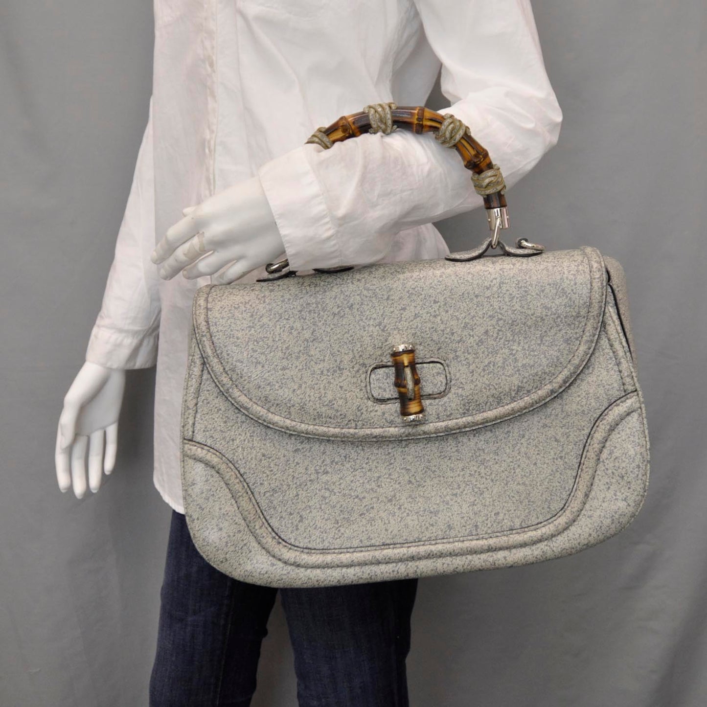 Leather New Bamboo Top Handle Bag