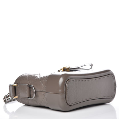 Chanel Aged Calfskin Quilted Small Gabrielle Hobo Grey 4 of 10