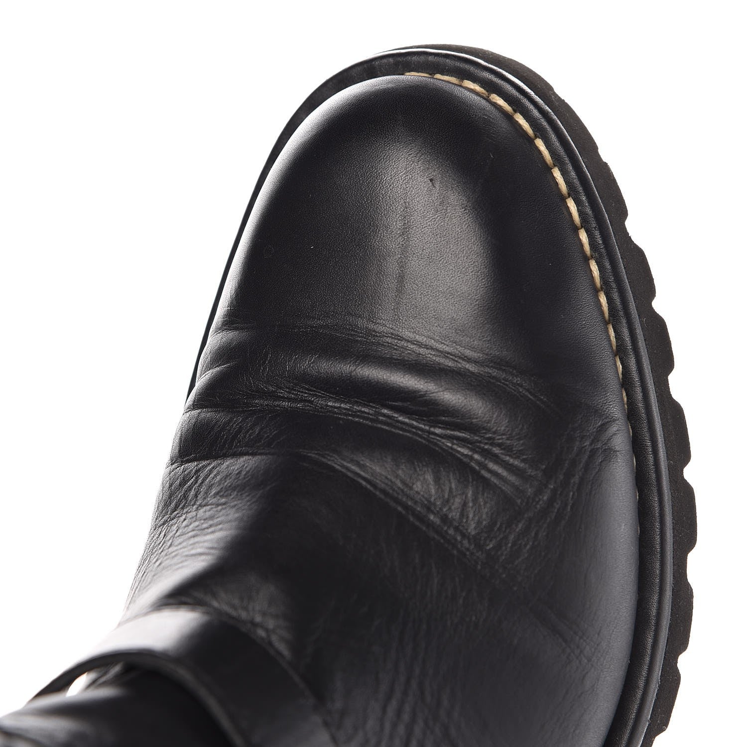 Chanel Calfskin Quilted Biker Boots 38.5 Black 8 of 8