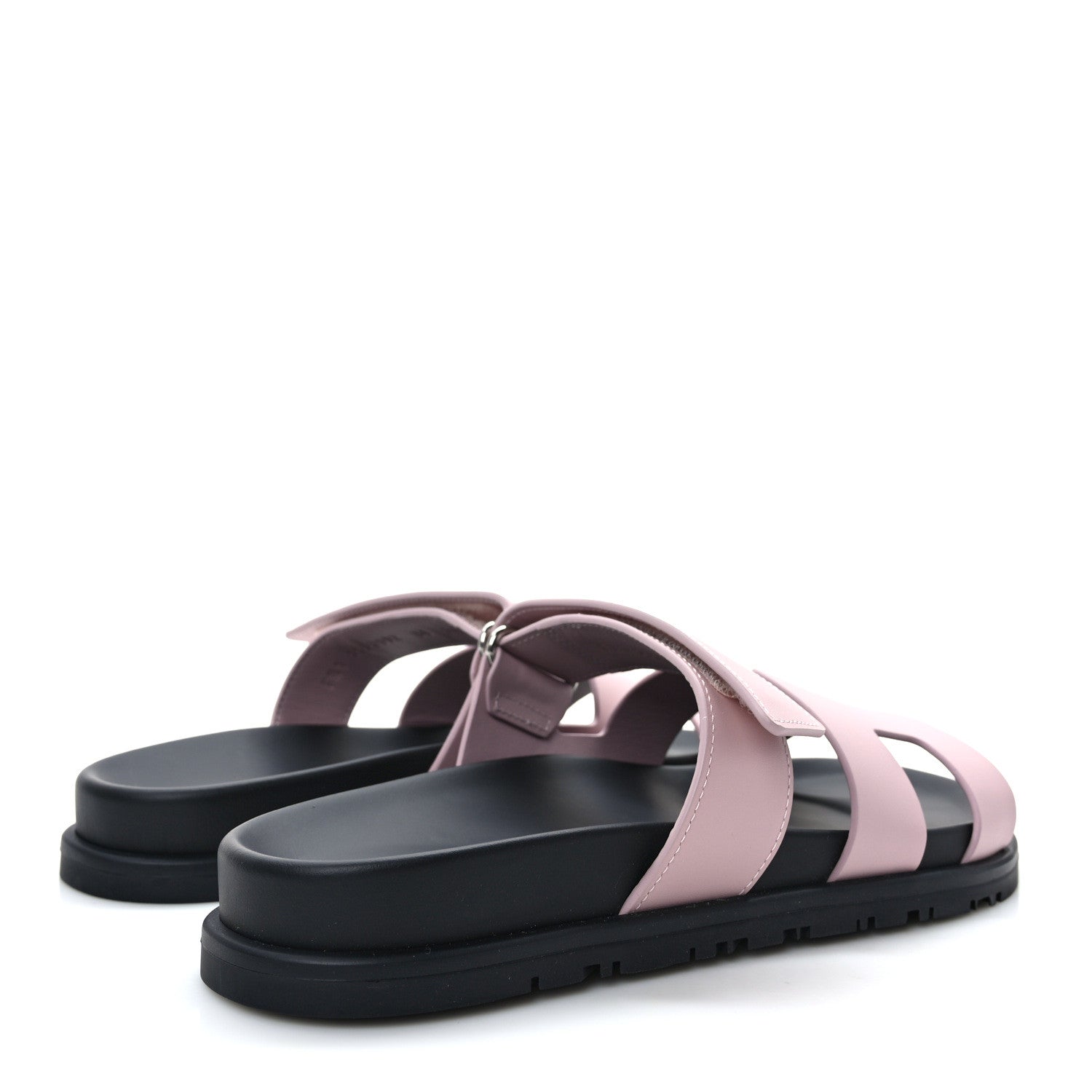 Hermes Calfskin Womens Chypre Sandals 38 Rose Porcelaine 4 of 10