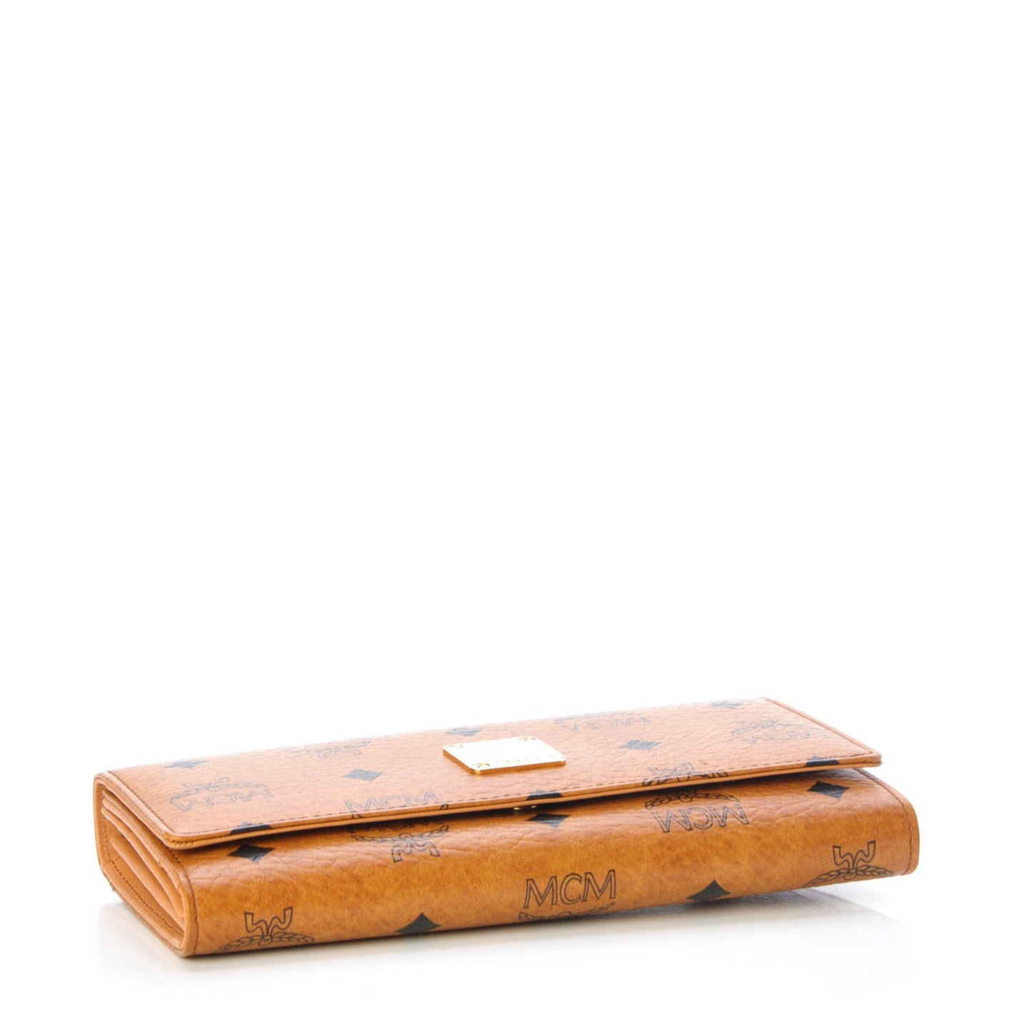 Visetos Heritage Large Trifold Flap Wallet Cognac