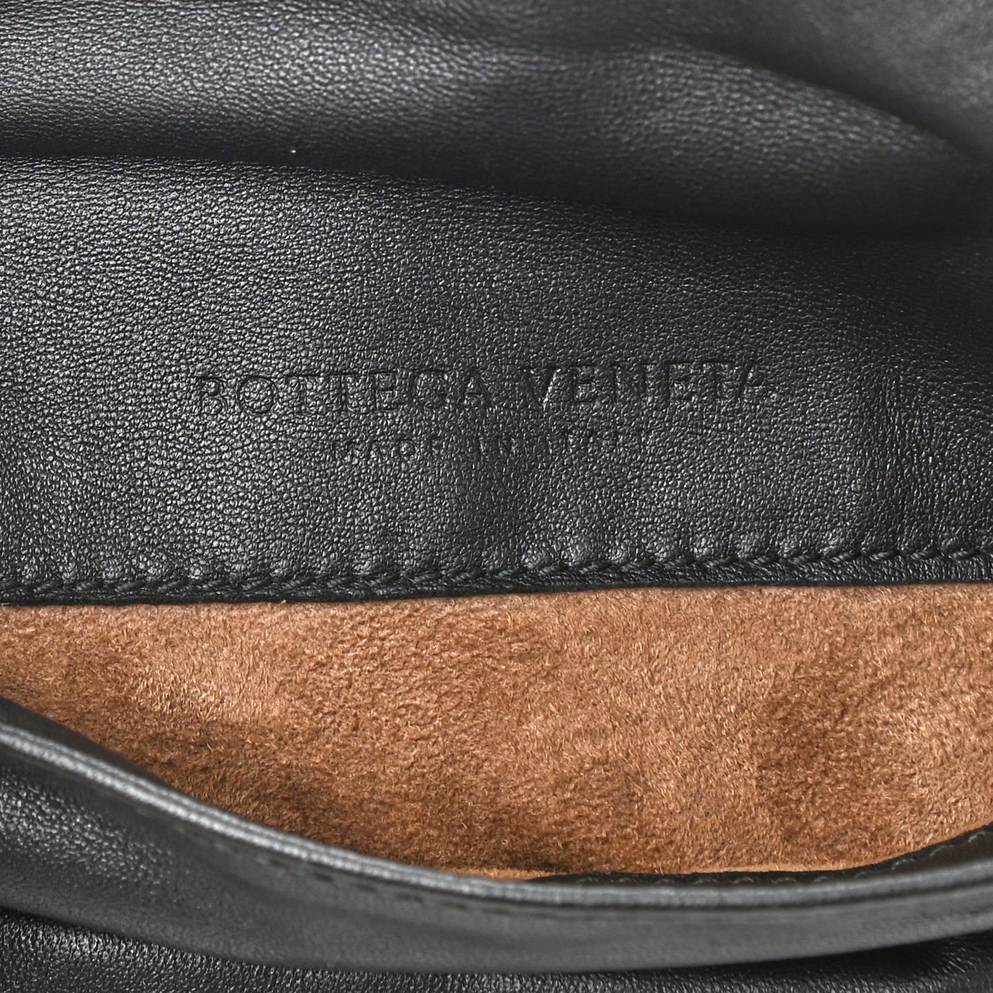 Nappa Intrecciato Small Chain Crossbody Black