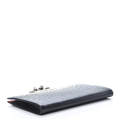 Alexander McQueen Calfskin Studded Knuckle Flat Clutch Black Silver 4 of 8